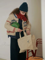 Vintage Christmas Twisted Floral Cardigan