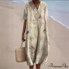 Vintage Circular Pattern Bohemian Flower Dress