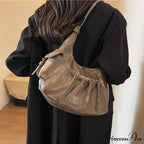 Vintage Cold Weather Leather Armpit Shoulder Bag