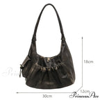 Vintage Cold Weather Leather Armpit Shoulder Bag