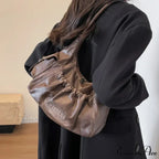 Vintage Cold Weather Leather Armpit Shoulder Bag
