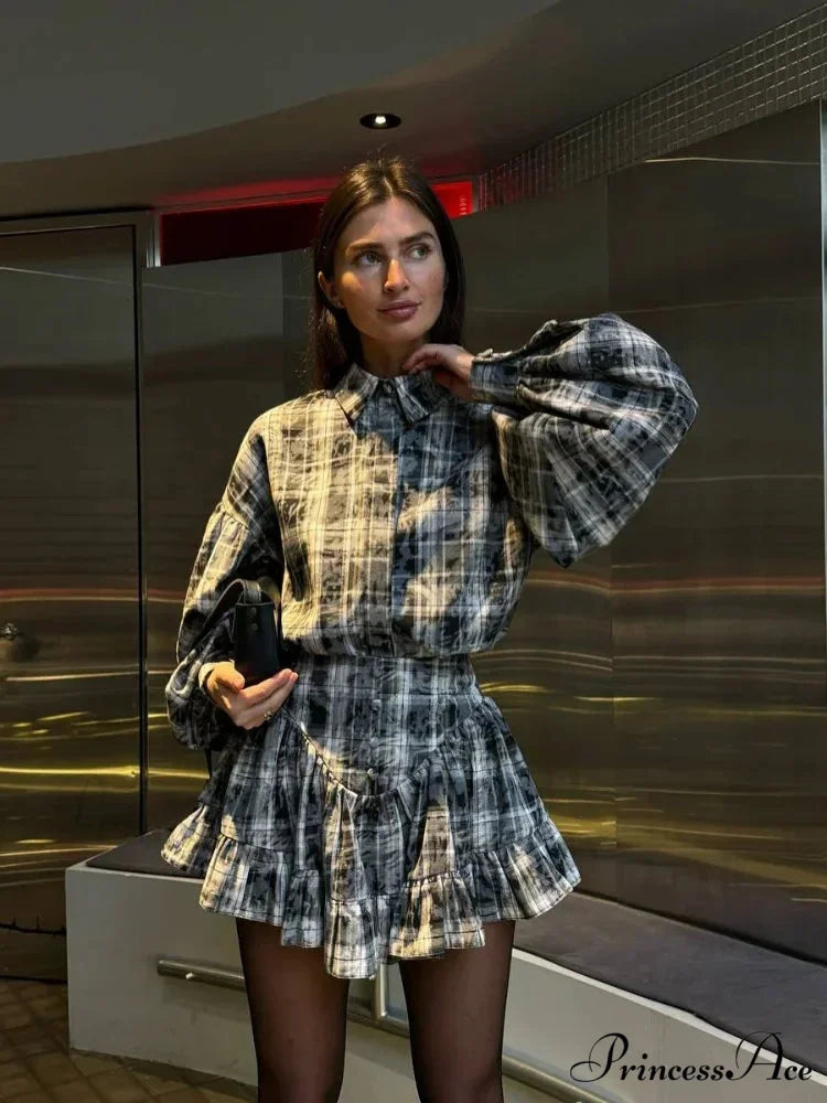 Vintage Collar Baggy Bishop Sleeve Top