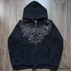 Vintage Design Zipper Hoodie
