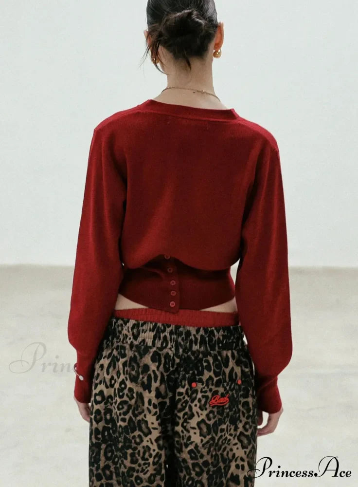 Vintage Embroidered Round Neck Cardigan