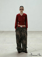 Vintage Embroidered Round Neck Cardigan