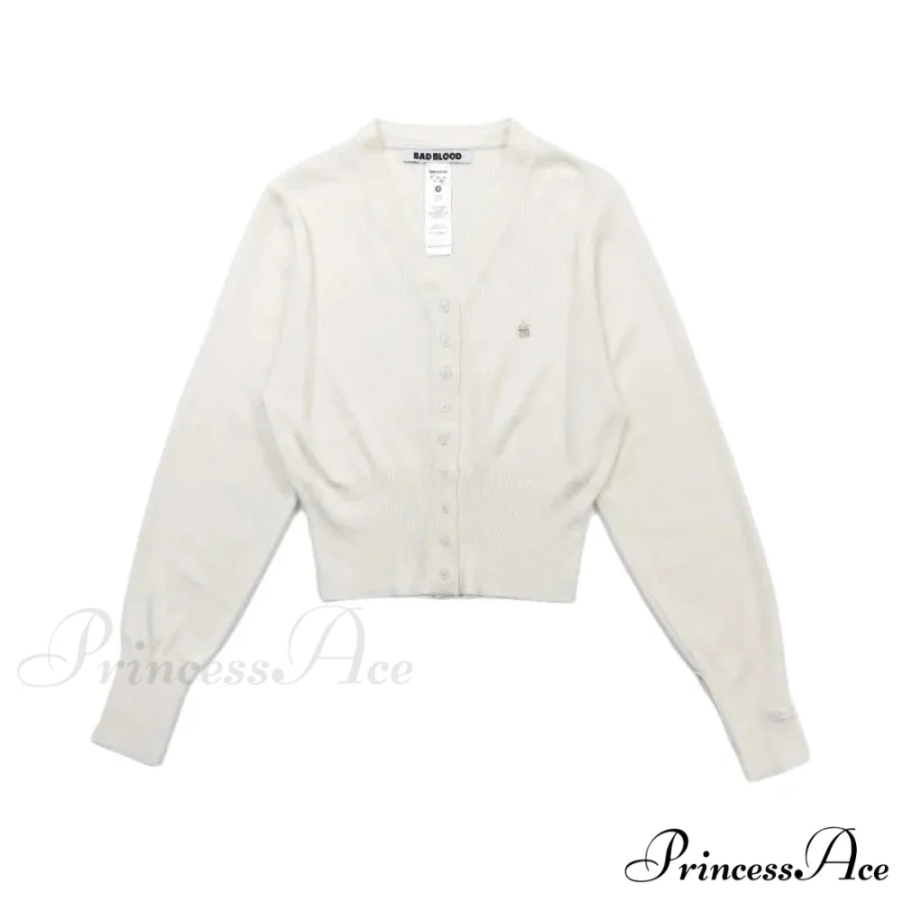 Vintage Embroidered Round Neck Cardigan