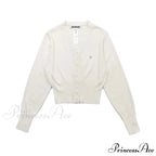 Vintage Embroidered Round Neck Cardigan