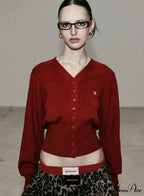 Vintage Embroidered Round Neck Cardigan