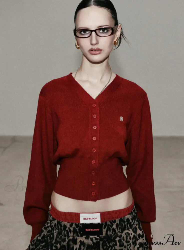 Vintage Embroidered Round Neck Cardigan