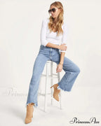 Vintage Fashion High Straight Korean Denim Jean