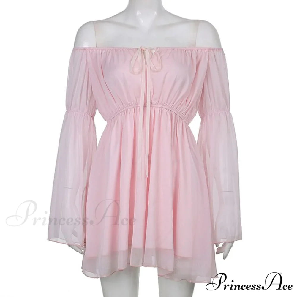 Vintage Flare Sleeve Party Bandage Mini Dress