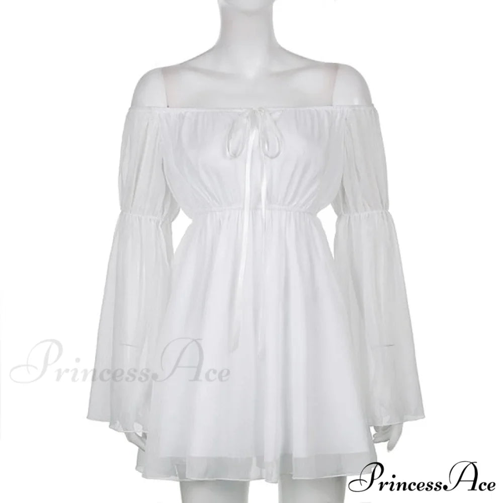 Vintage Flare Sleeve Party Bandage Mini Dress