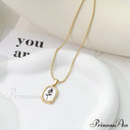 Vintage French Style Sunflower Titanium Necklace