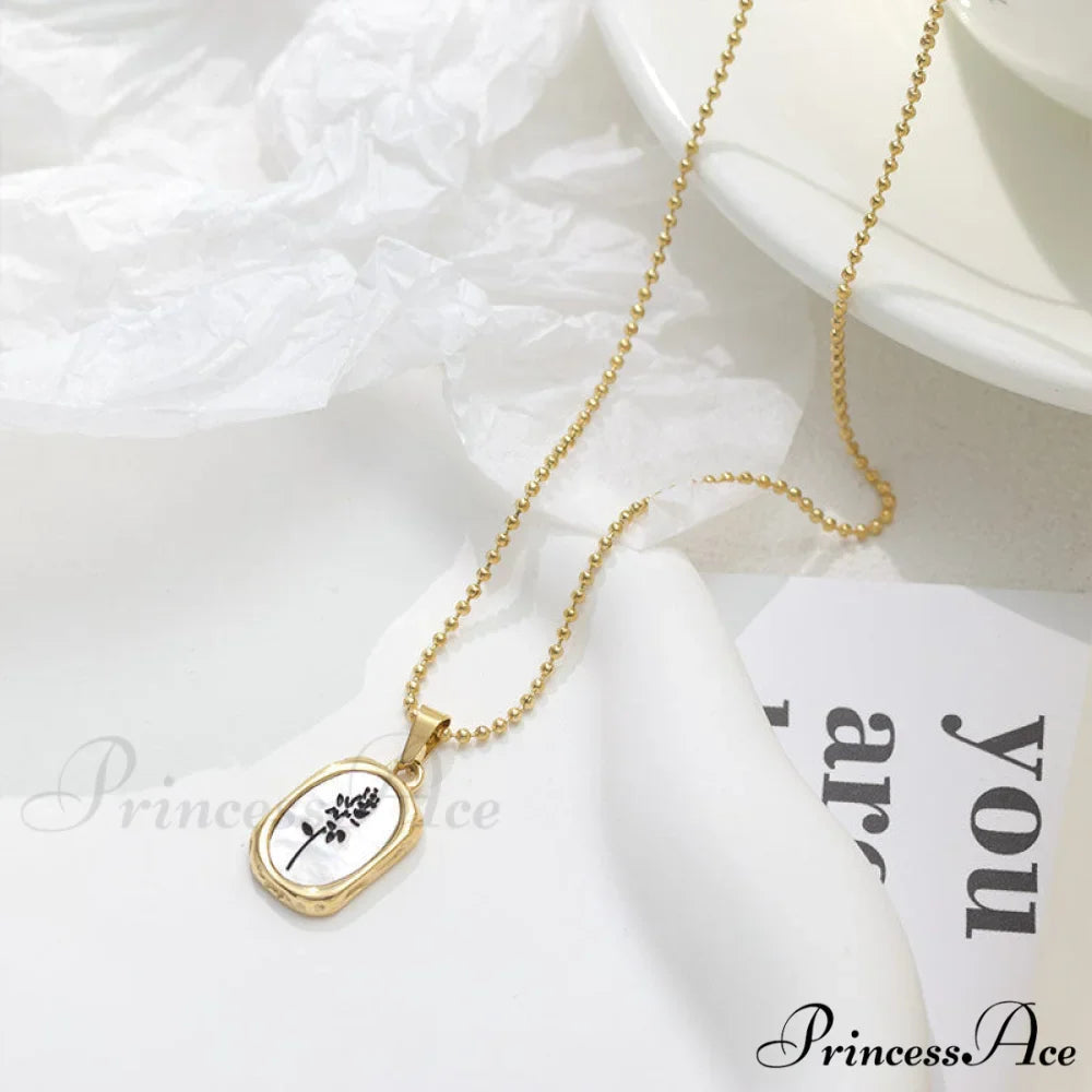 Vintage French Style Sunflower Titanium Necklace