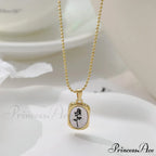 Vintage French Style Sunflower Titanium Necklace