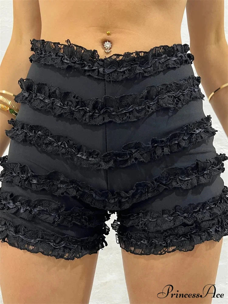 Vintage Frilled High Waist Short