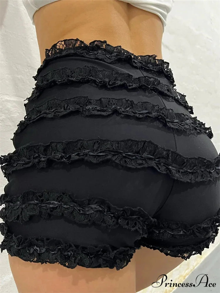 Vintage Frilled High Waist Short