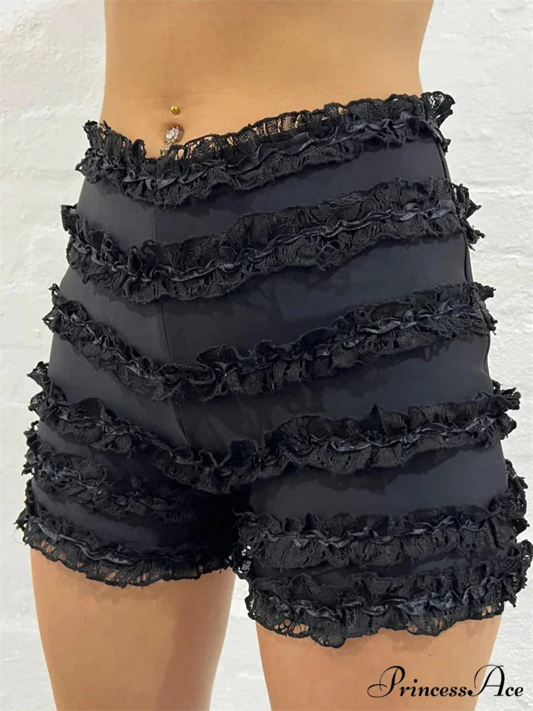 Vintage Frilled High Waist Short