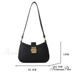 Vintage Gold Clasp Brown Shoulder Purse