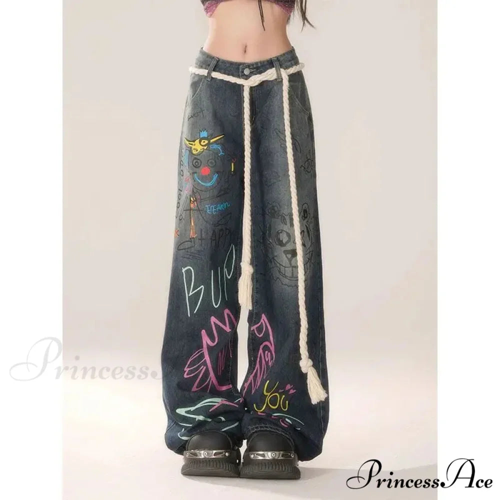Vintage High Waist Jeans Trousers