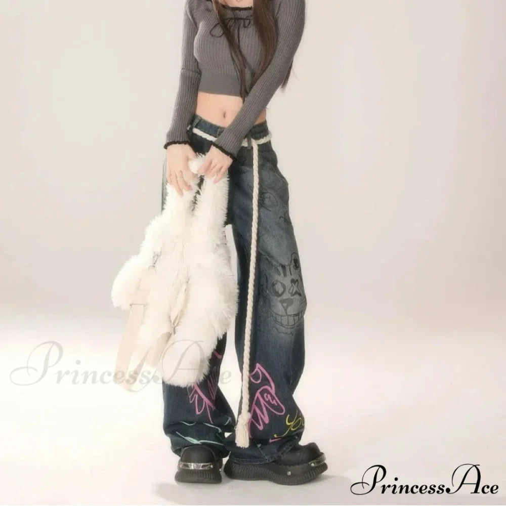 Vintage High Waist Jeans Trousers