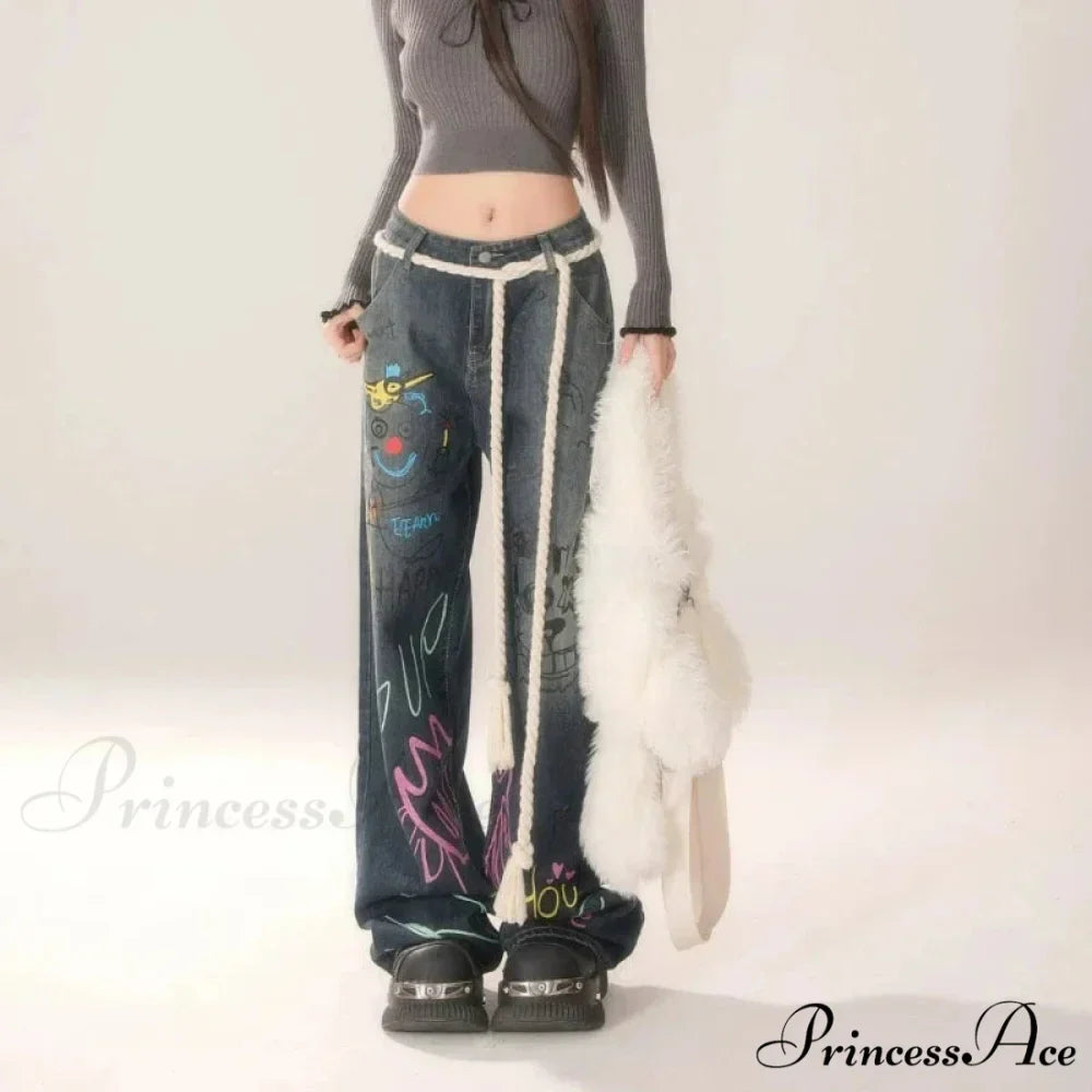 Vintage High Waist Jeans Trousers