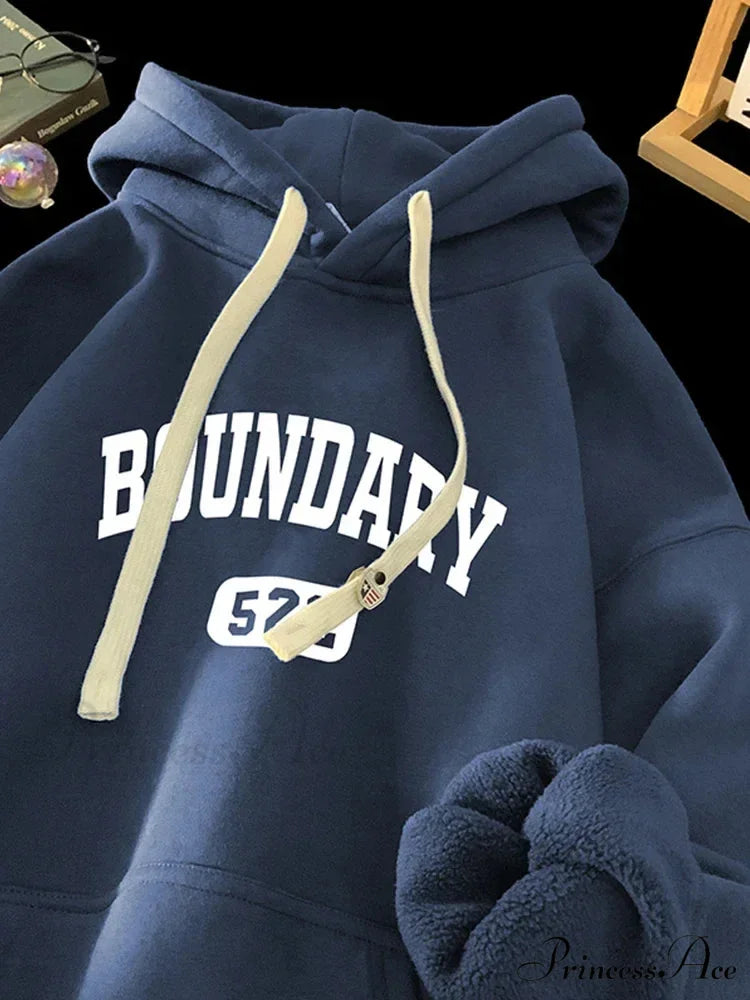 Vintage Informal Main Road Alphabet Hoodie