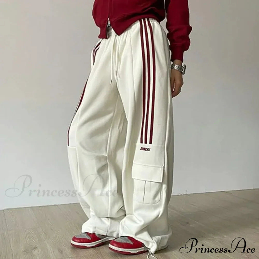 Vintage Lethargic Stripes Broad Leg Trousers