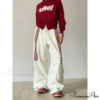 Vintage Lethargic Stripes Broad Leg Trousers