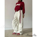 Vintage Lethargic Stripes Broad Leg Trousers