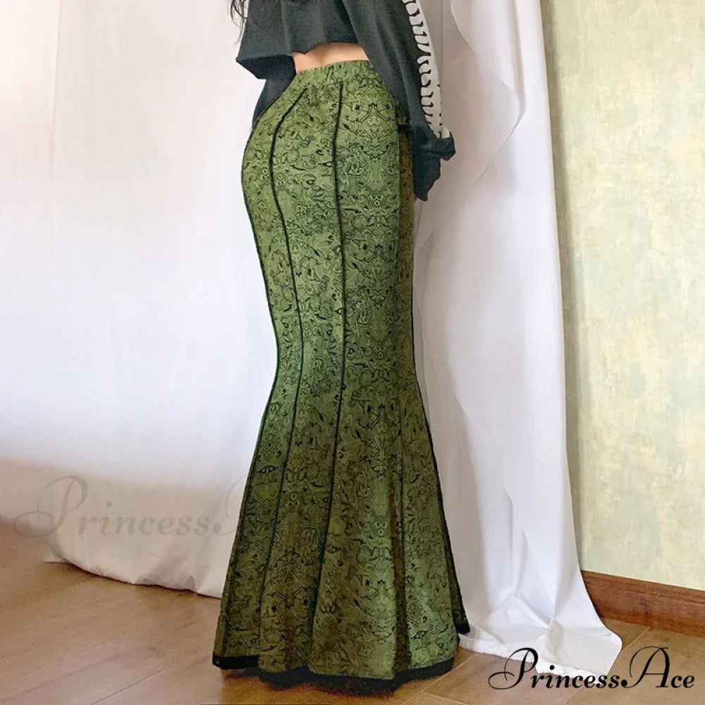 Vintage Long Floral Maxi Skirt