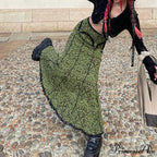 Vintage Long Floral Maxi Skirt