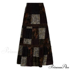 Vintage Long Floral Maxi Skirt