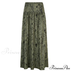 Vintage Long Floral Maxi Skirt