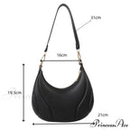 Vintage Monochromatic Saddle Leather Shoulder Bag