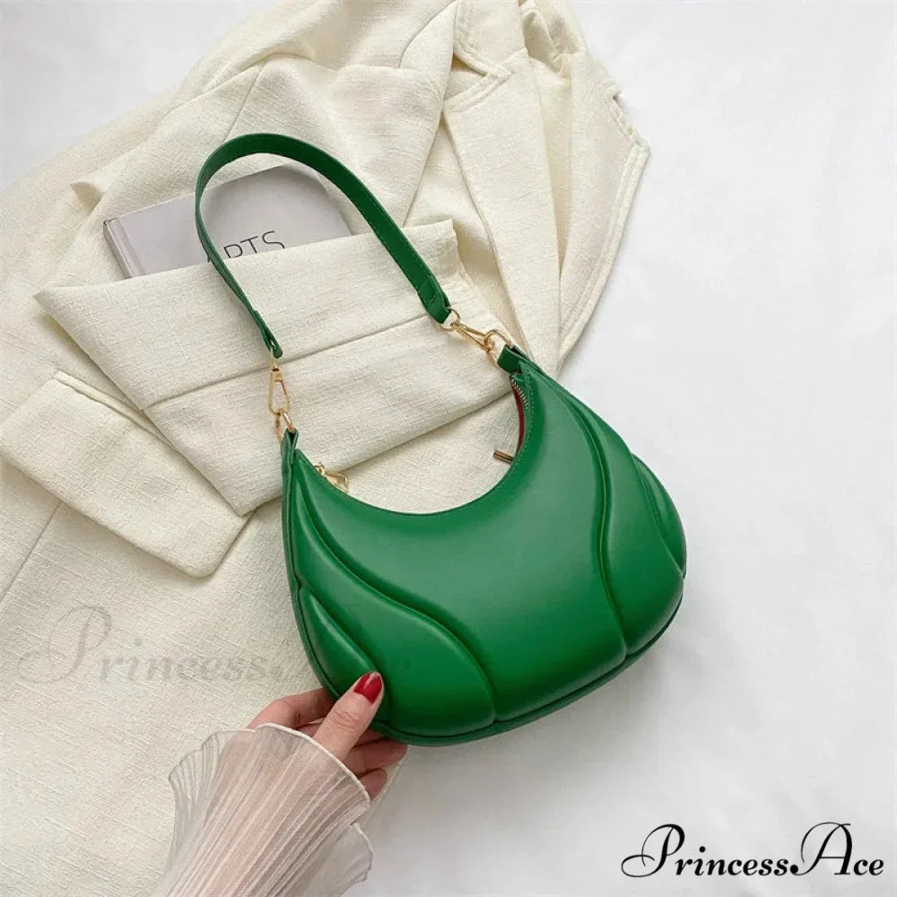 Vintage Monochromatic Saddle Leather Shoulder Bag