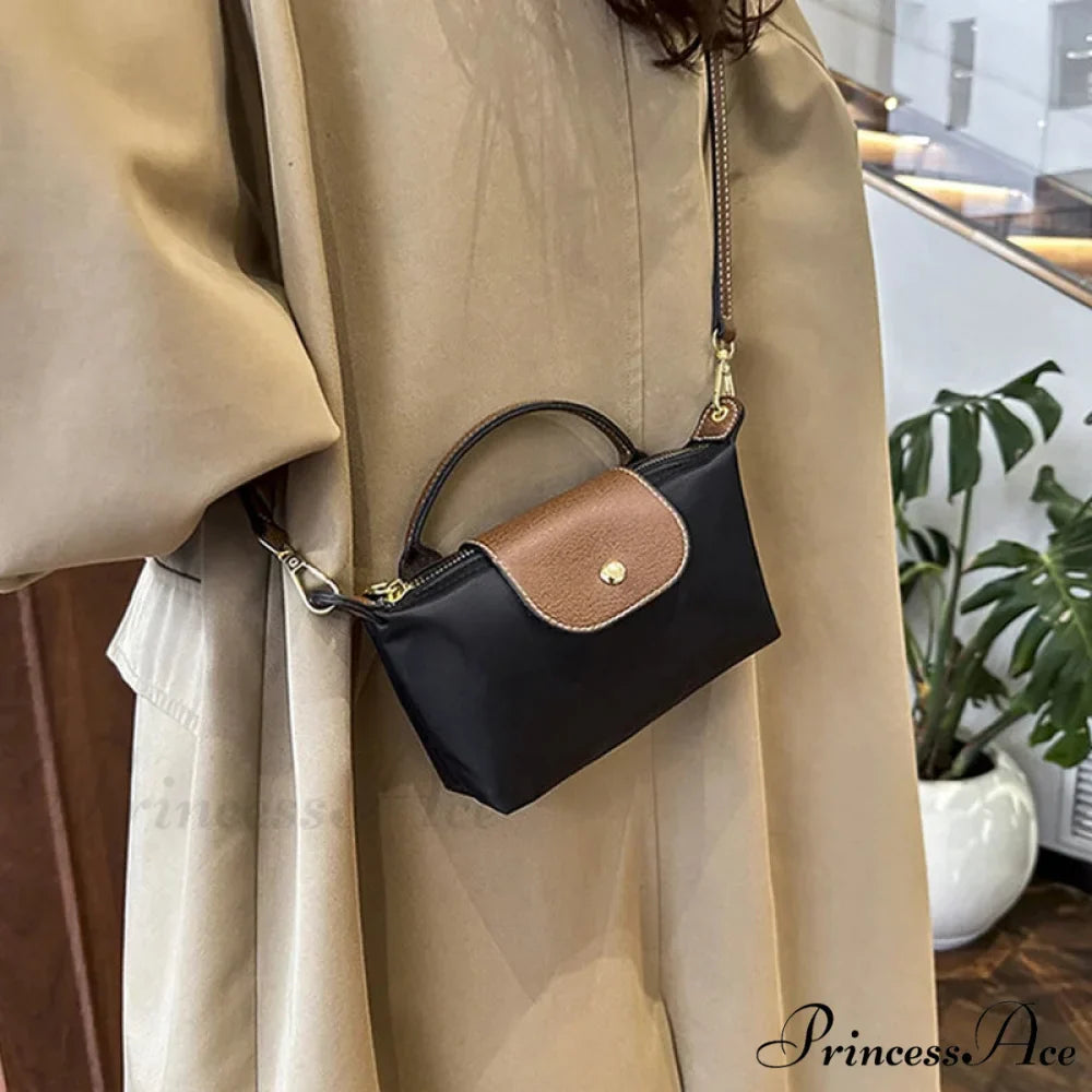 Vintage Nylon Dumpling Shoulder Messenger Handbag