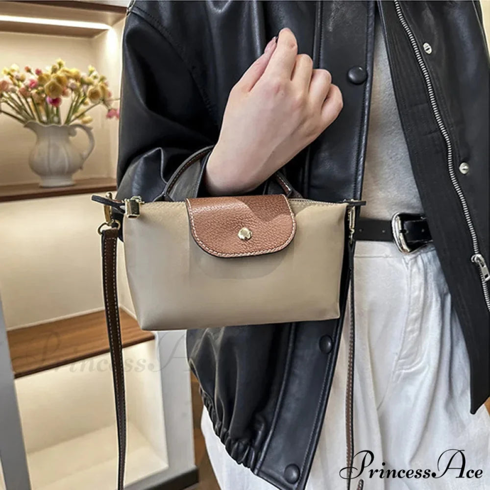 Vintage Nylon Dumpling Shoulder Messenger Handbag