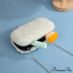 Vintage Opulent Pearl Undulation Design Evening Clutch Purse