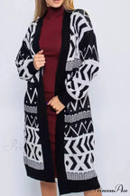 Vintage Patchwork Long Cardigan