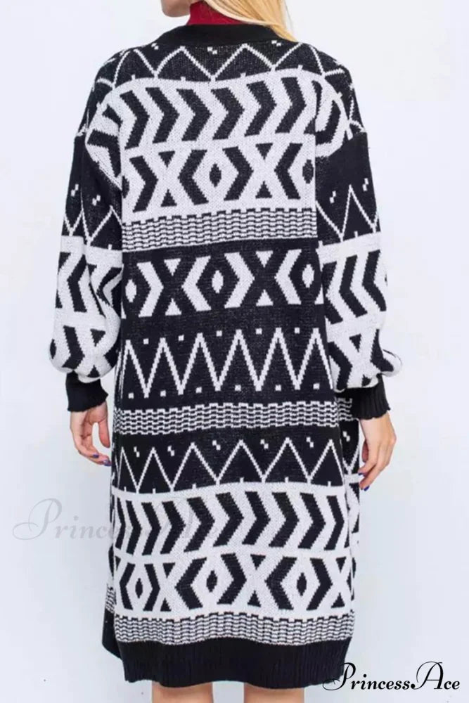 Vintage Patchwork Long Cardigan