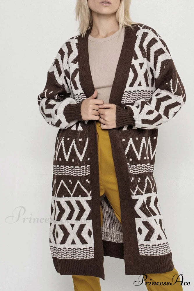 Vintage Patchwork Long Cardigan