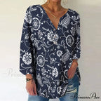 Vintage Printed Casual Long Sleeve Shirts