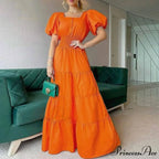 Vintage Puff Sleeve Party Maxi Dress