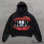 Vintage Rebel Printed Hoodie