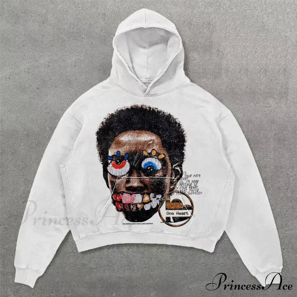 Vintage Rebel Printed Hoodie