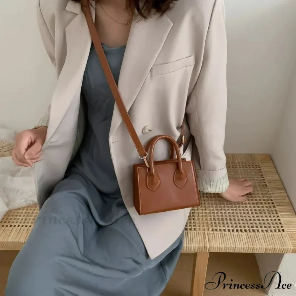 Vintage Small Crossbody Square Purse Women's Shoulder Bag