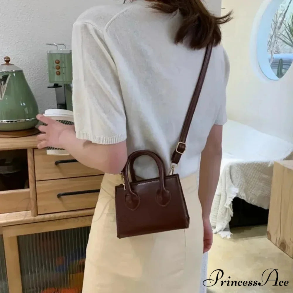 Vintage Small Crossbody Square Purse Women's Shoulder Bag