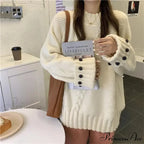 Vintage Solid Hue  Chunky Relaxed  Sophisticated Pullover
