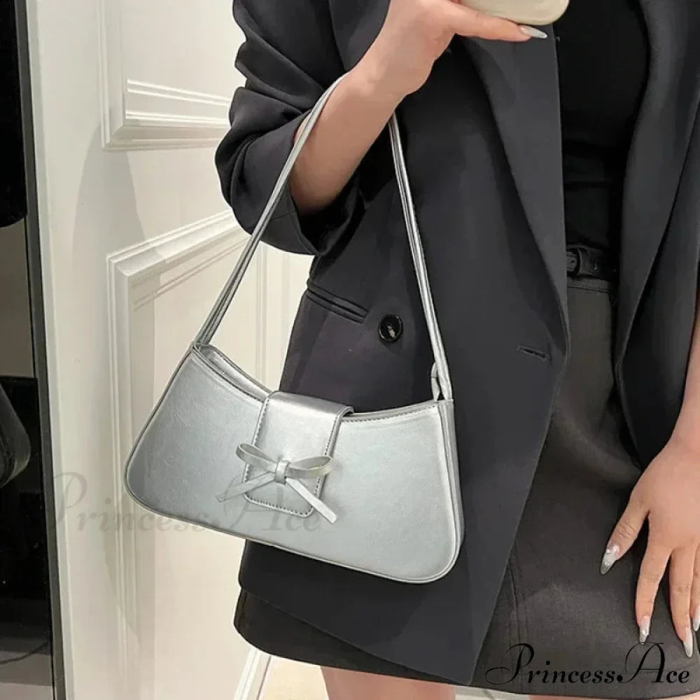 Vintage Spring Faux Leather Underarm Shoulder Bag